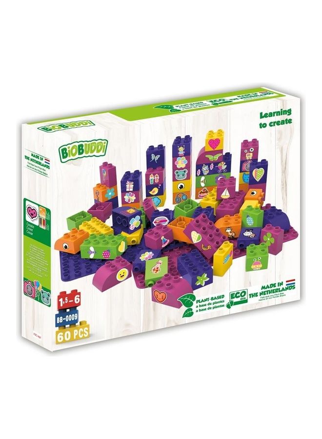 BioBUDDi BB-0009 60-Piece Learning To Create Baseplate Building Toy 60 3+ Years - Image 4