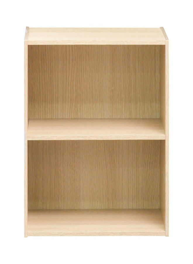 WT-EASYCARE 2-Tier Wooden Book Storage Open Shelf Beige  - Image 1