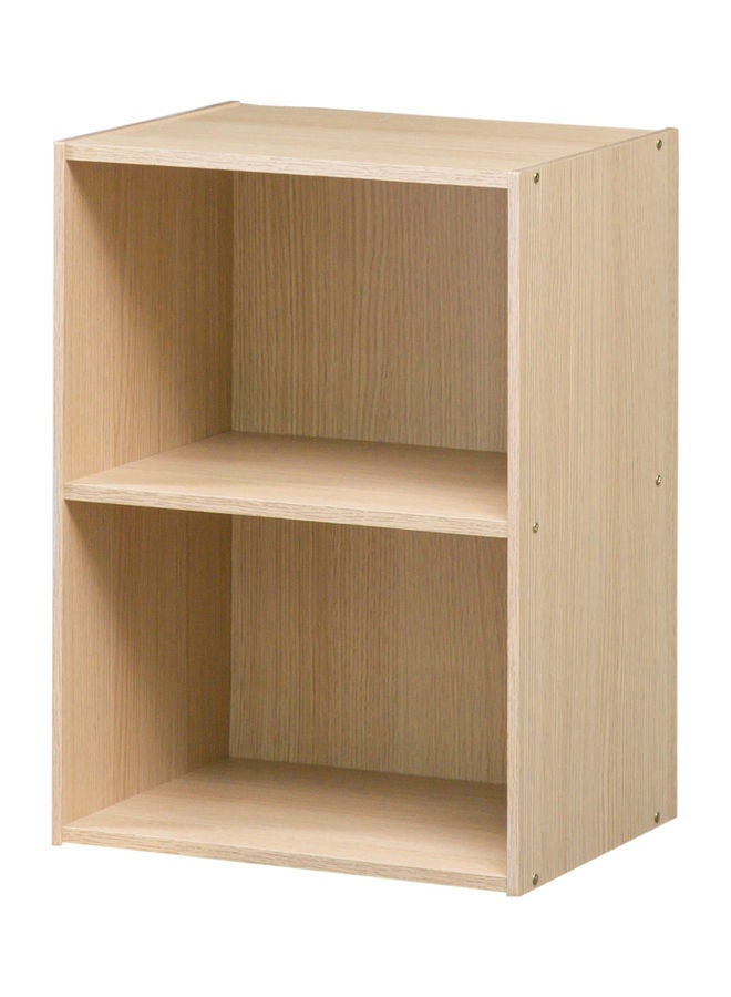 WT-EASYCARE 2-Tier Wooden Book Storage Open Shelf Beige  - Image 2