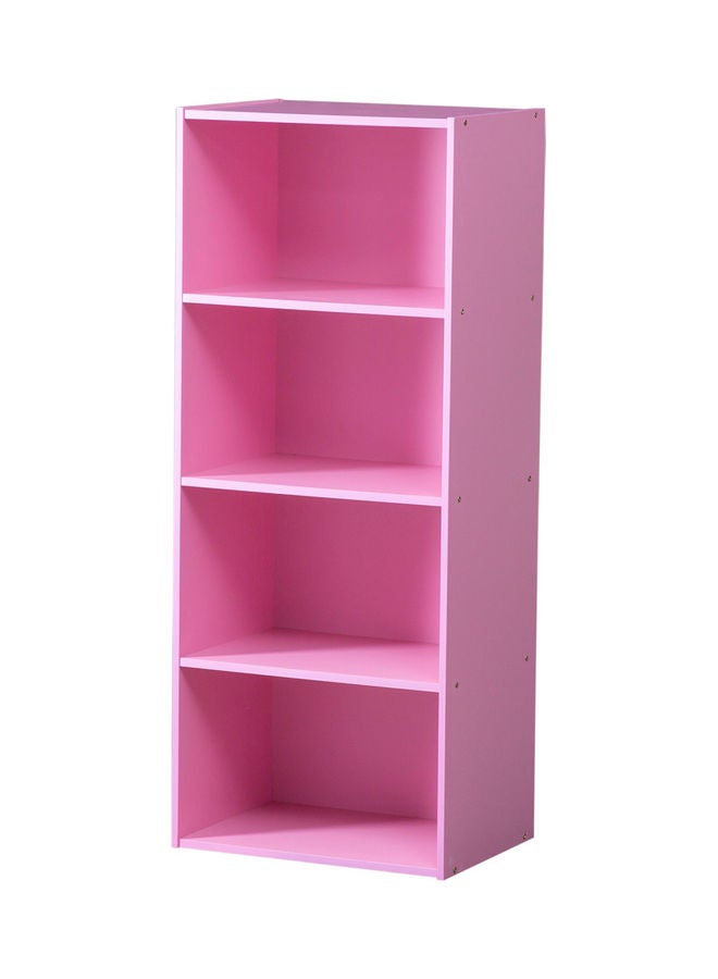 دبيلو تي- إيزي كير رف خشبي لعرض وتخزين الكتب مكون من 4 طبقات وردي - Image 3