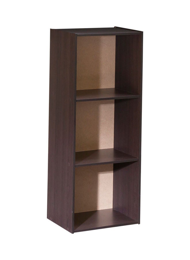 WT-EASYCARE - 3- Tier Open Storage Shelf | Bookcase – Wenge Brown - Image 1