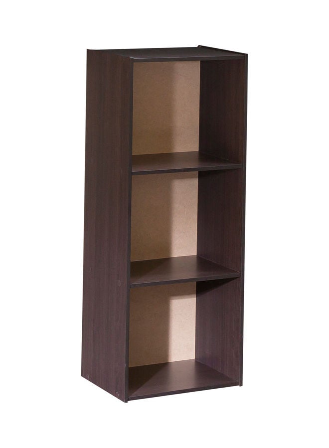 WT-EASYCARE - 3- Tier Open Storage Shelf | Bookcase – Wenge Brown - Image 1