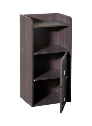 4-Tier Storage Rack with Doors Beech/Chocolate - v1628662773/N49977549A_1