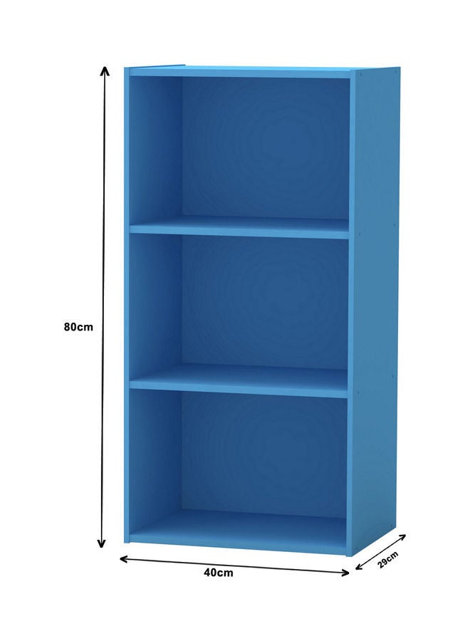 WT-EASYCARE 3-Tier Modular Book Storage and Display Shelf Blue  - Image 3