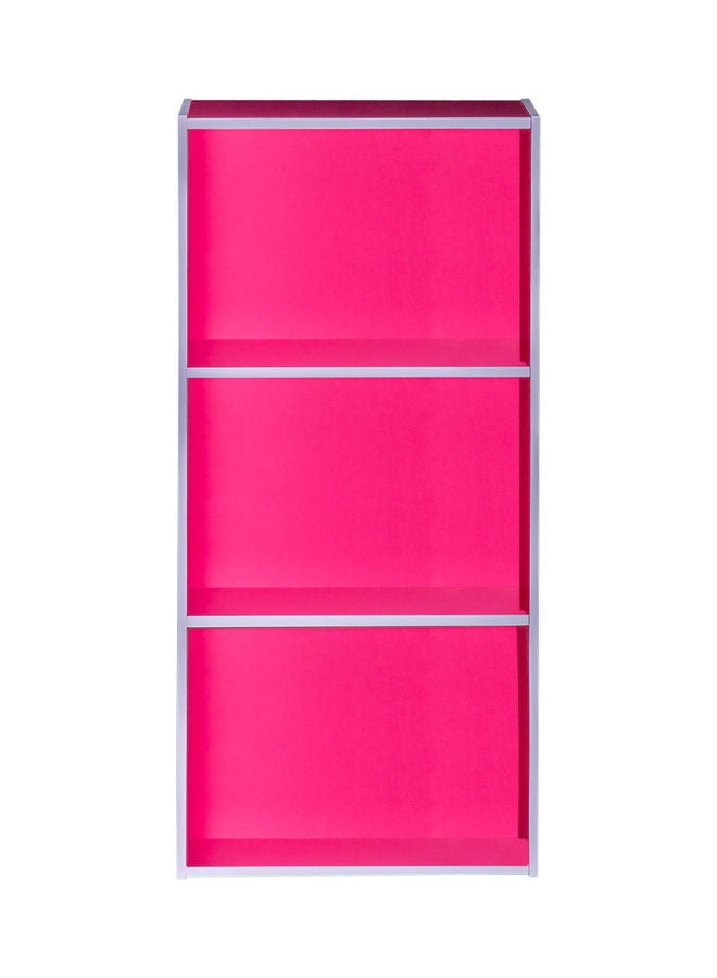 WT-EASYCARE - 3-Tier Open Book Storage Shelf For Office and Home Pink - Image 1