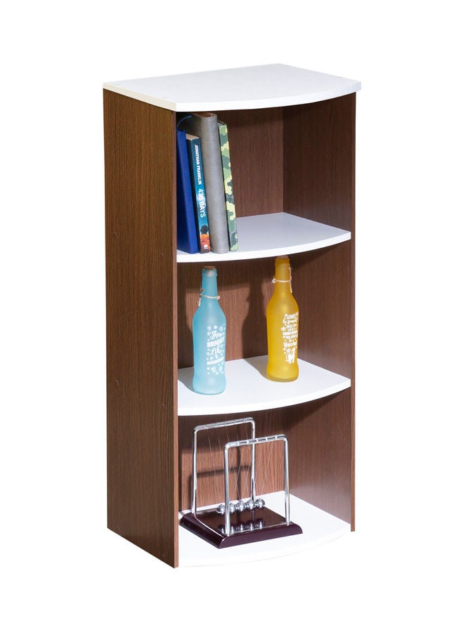 WT-EASYCARE - 3-Tier Open Storage Book Shelf Oak Tatsuta/White Shelf Brown/White - Image 1