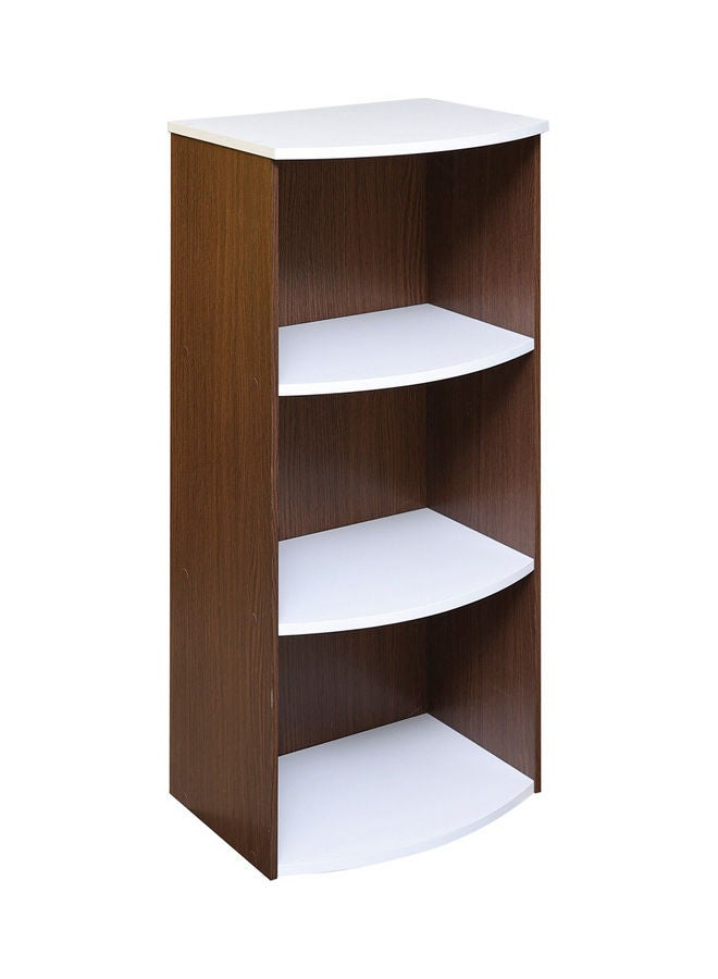 WT-EASYCARE - 3-Tier Open Storage Book Shelf Oak Tatsuta/White Shelf Brown/White - Image 1