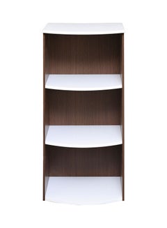 3-Tier Open Storage Book Shelf Oak Tatsuta/White Shelf Brown/White