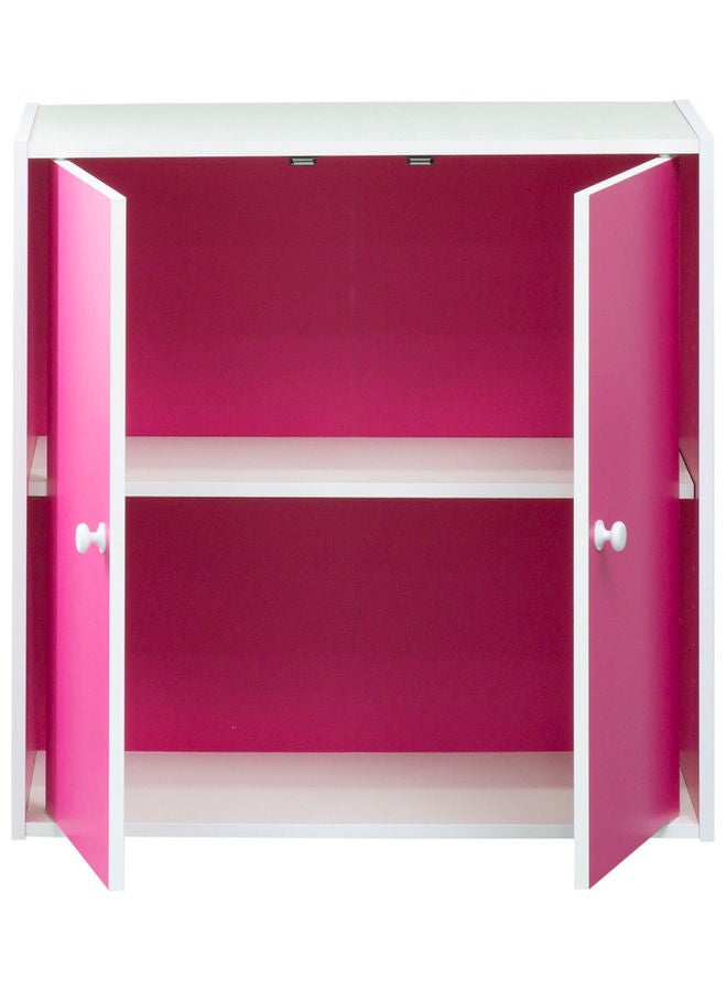 دبيلو تي- إيزي كير خزانة منظمة قابلة للتكديس مكونة من طبقتين مع أبواب - Image 1