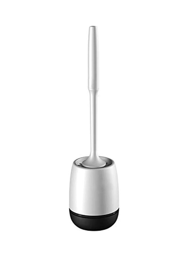 Long Handle Toilet Brush with Base and Wall Paste Black  - Image 1