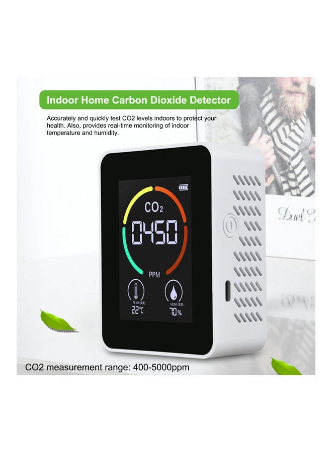 Air Quality Carbon Dioxide Detector White/Black  - Image 2