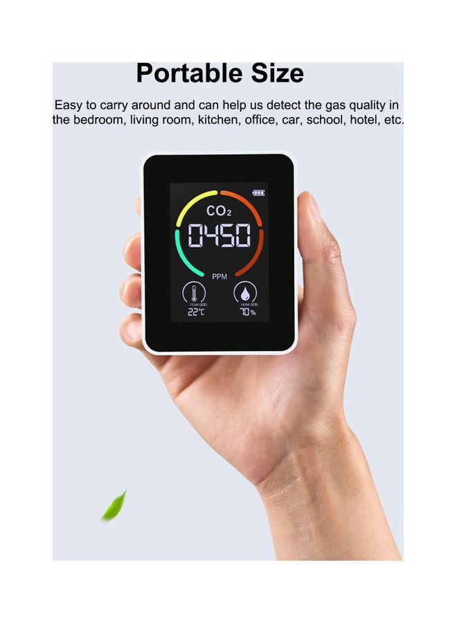 Air Quality Carbon Dioxide Detector White/Black  - Image 3