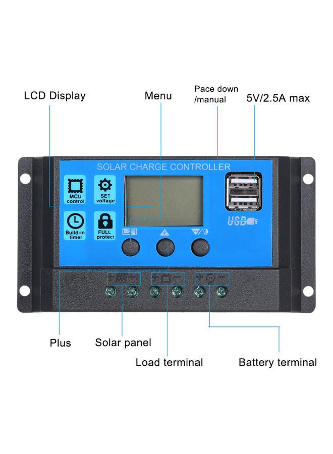Generic 40A Solar Charge Controller Blue/Black  - Image 4