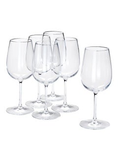 6-Piece Water and Juice Glass Set Clear 490ml