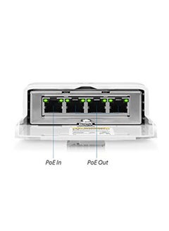 Ubiquiti Networks NanoSwitch Outdoor 4-Port PoE Passthrough Switch (N-SW) White  - Image 3