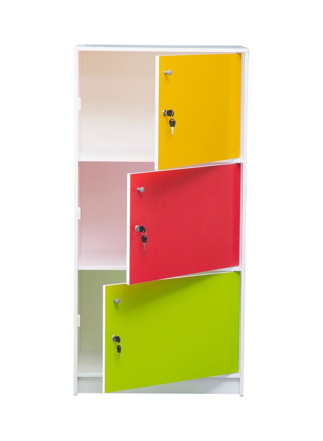 WT-EASYCARE 3-Tier Storage Cabinet With Doors For Home And Office Multicolour - Image 3