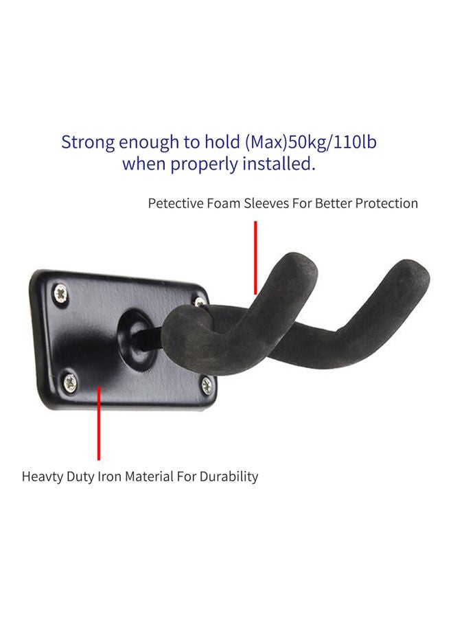 Generic 2-Piece Skateboard Wall Mount Hook Black  - Image 2