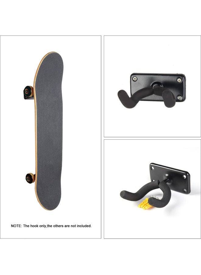 Generic 2-Piece Skateboard Wall Mount Hook Black  - Image 4