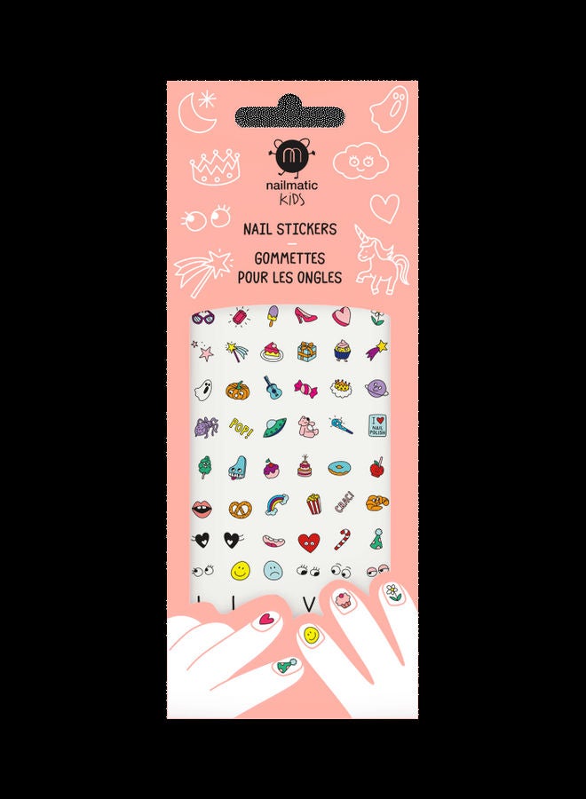 Nailmatic Kids - 72 Cute Nail Stickers for Kids Multicolour - Image 1