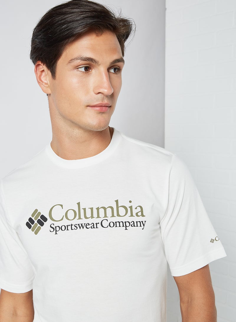 Columbia Logo Print T-Shirt White  - Image 3
