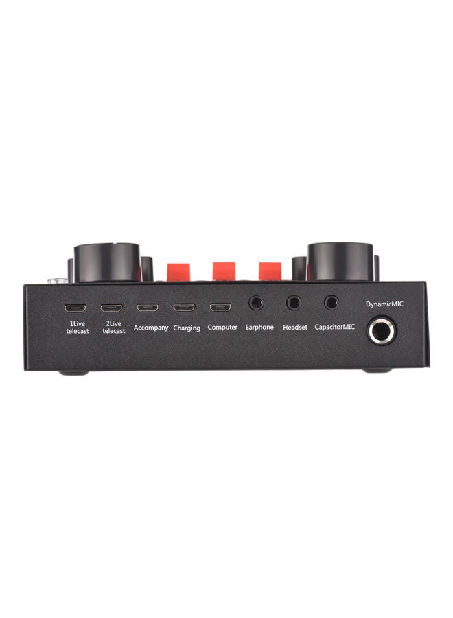 Generic - V8S External Live Card Mini Sound Mixer Board V8S Black - Image 1