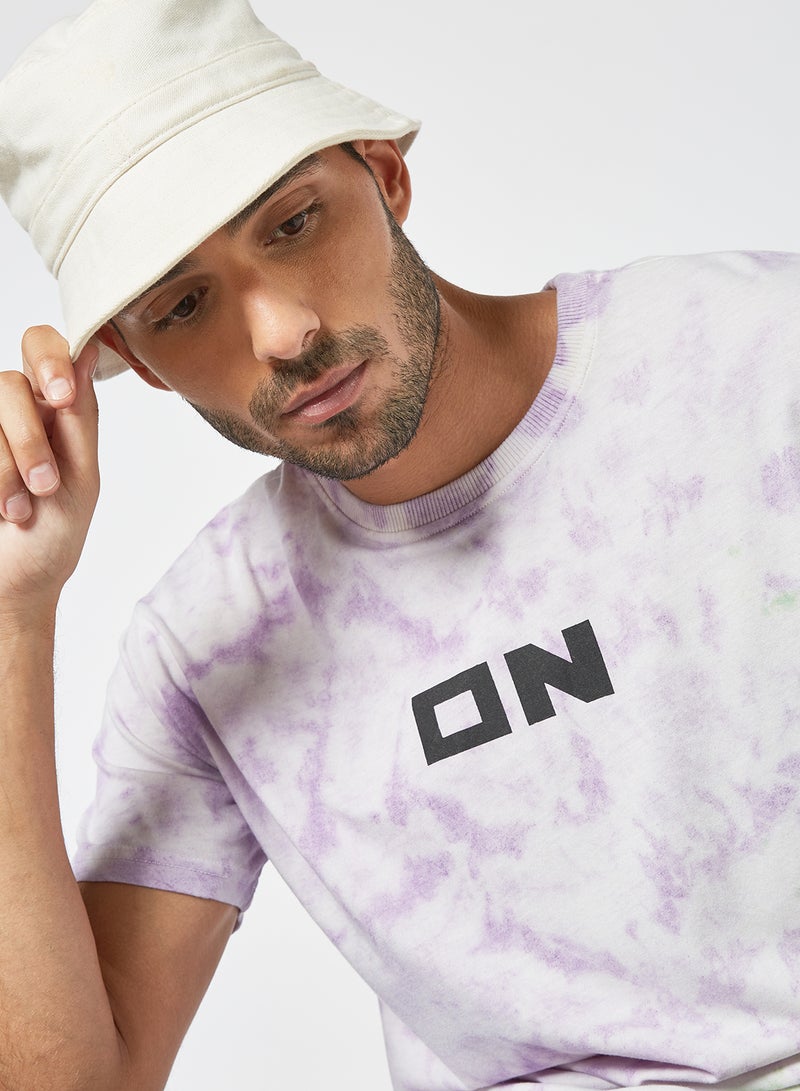 STATE 8 Tie-Dye Slogan Print T-Shirt Multicolor  - Image 2