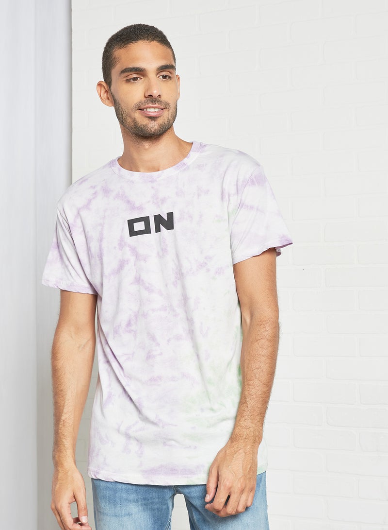 STATE 8 Tie-Dye Slogan Print T-Shirt Multicolor  - Image 1