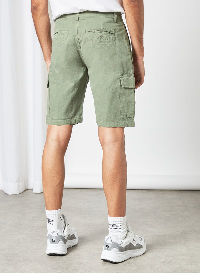 STATE 8 Casual Cargo Shorts Green  - Image 4