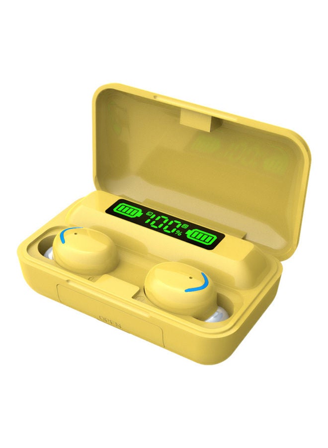Generic Wireless Touch Control Noise Cancelling Earbuds with Charging Case Yellow  - Image 2