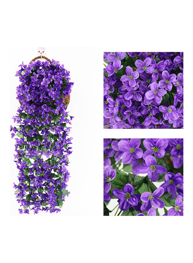 Generic 2-Piece Wall Hanging Artificial Flower Vine Purple  - Image 2