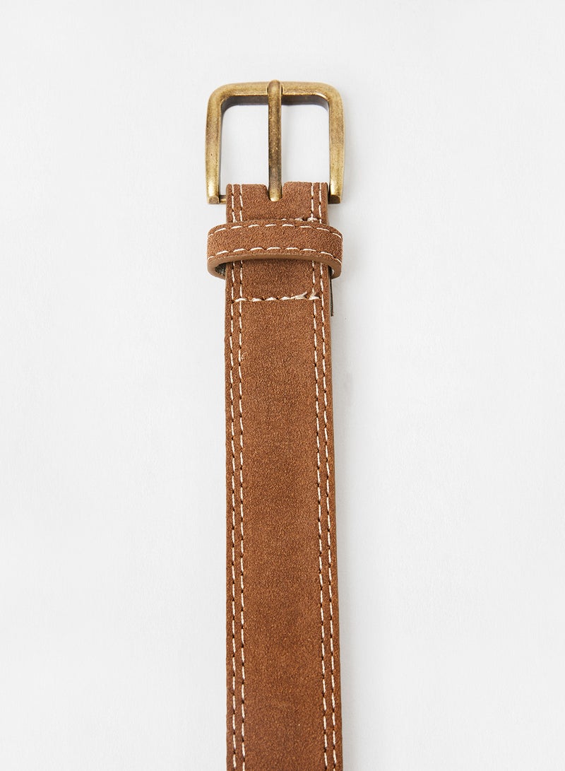 مانجو حزام من الجلد بني - Image 2