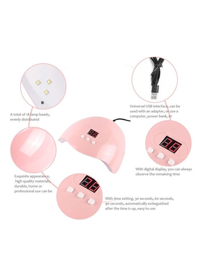 Nail Gel Lamp Dryer Pink - Image 3