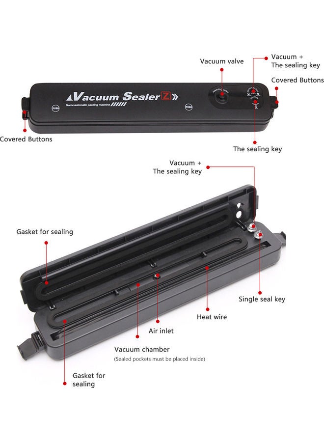 ماكينة تغليف بتفريغ الهواء S3-0175 أسود - Image 5