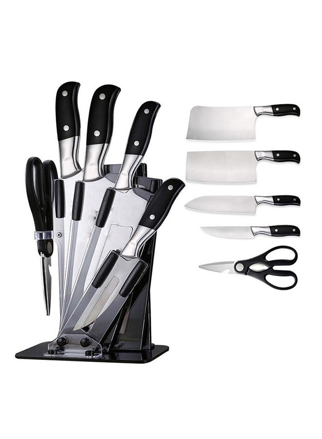 AGD 5-Piece Knives Set With Stand Stainless Steel
 17X36X15cm Black/Silver 17X36X15cm  - Image 1