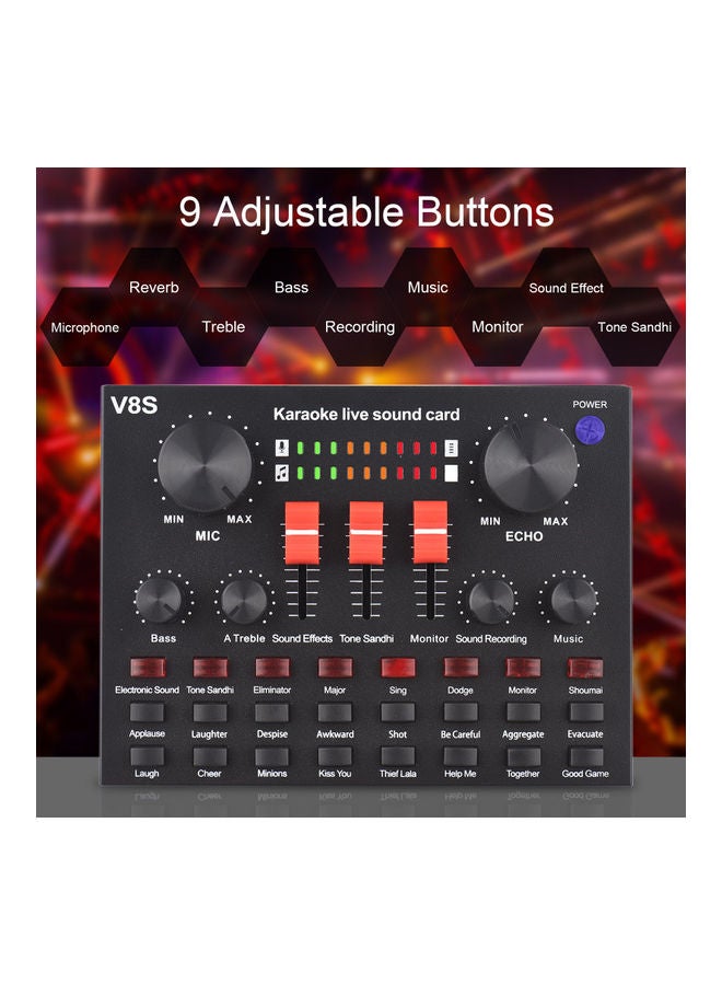 Generic Mini Sound Mixer Board V8S Black  - Image 2
