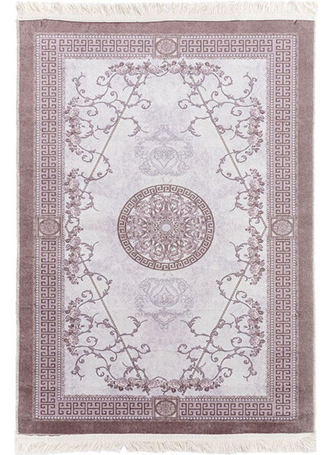 Rectangular Soft Touch Carpet Brown/Grey 120x80cm