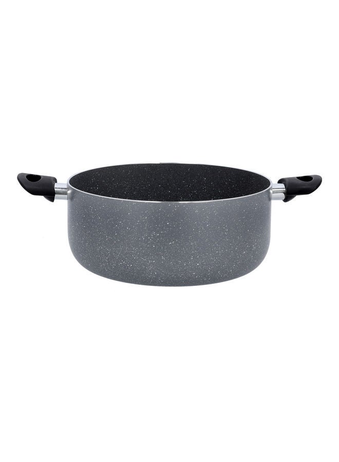 Granite Coated Casserole With Glass Lid Grey 20 x 9 x 2.5cm - v1628672509/N49852563A_3