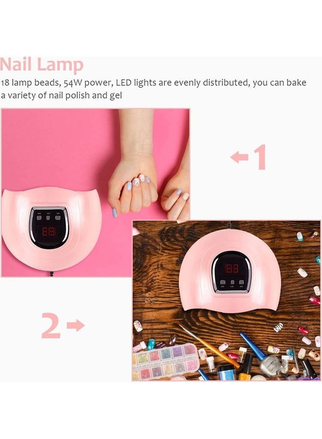 مجفف لطلاء جل الأظافر وردي/أسود - Image 2