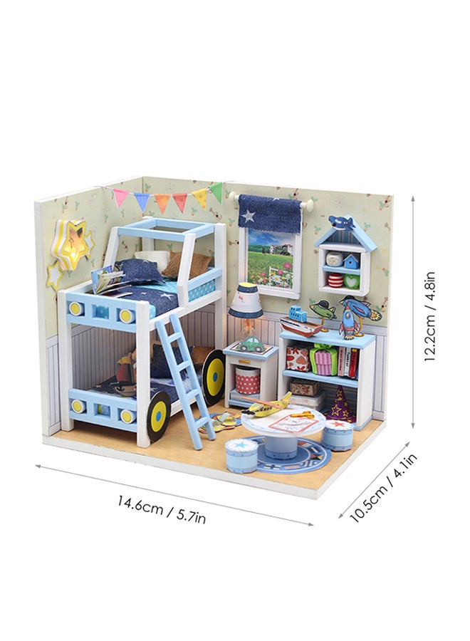 Dollhouse Miniature Furniture And Led Light 14.6x10.5x12.2cm - Image 3