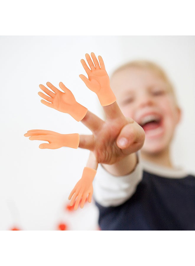 null - Tiny Hands Left & Right Hand Glow At Night Mini Finger Puppets Orange - Image 1
