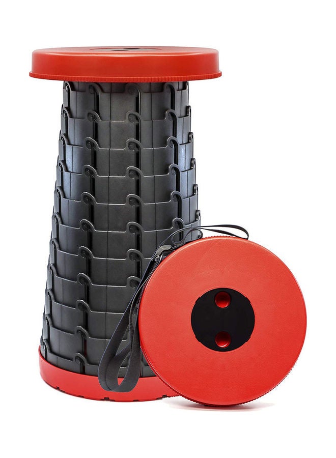 Generic - Retractable Telescopic Portable Stool Black/Red - Image 1
