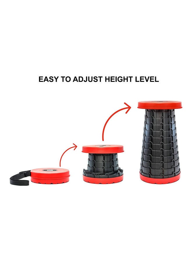 Generic - Retractable Telescopic Portable Stool Black/Red - Image 1