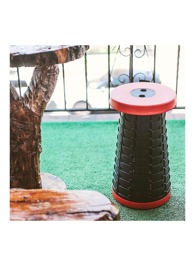 Generic - Retractable Telescopic Portable Stool Black/Red - Image 1
