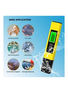 Generic 3 in 1 Digital TDS Water Meter Yellow/Black  - Image 2