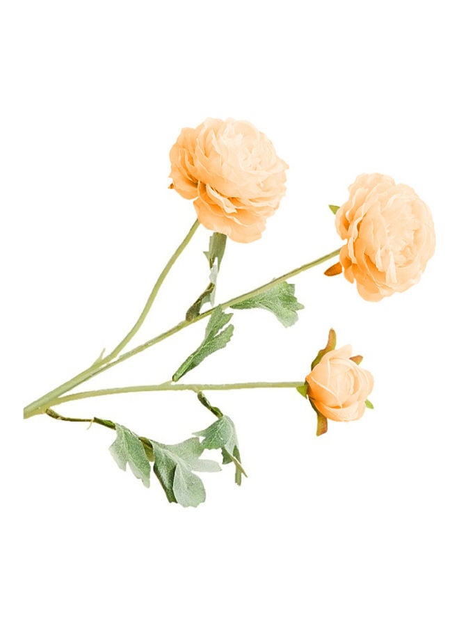 Generic 1-Piece Faux Peony Artificial Flower Champagne/Green 