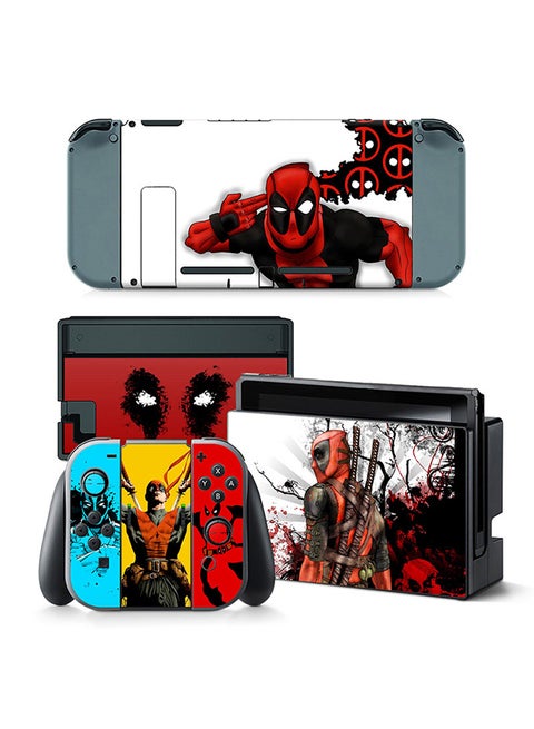 Console and Controller Decal Sticker Set For Nintendo Switch Deadpool