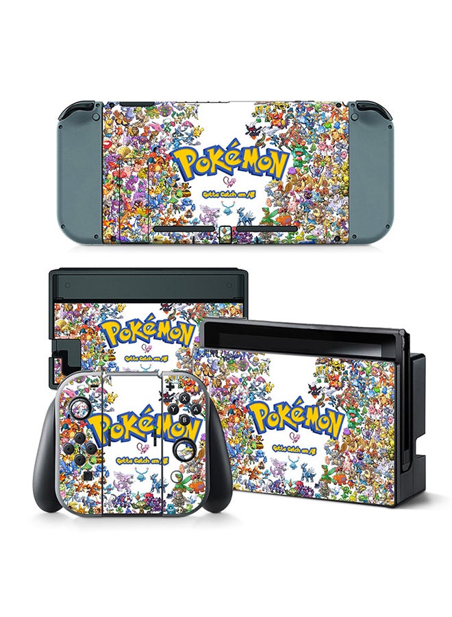 Vinyl Decal Console and Controller Decal Sticker Set For Nintendo Switch Pokemon 