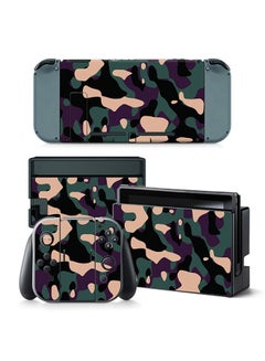 Console and Controller Decal Sticker Set For Nintendo Switch Brown Camouflage