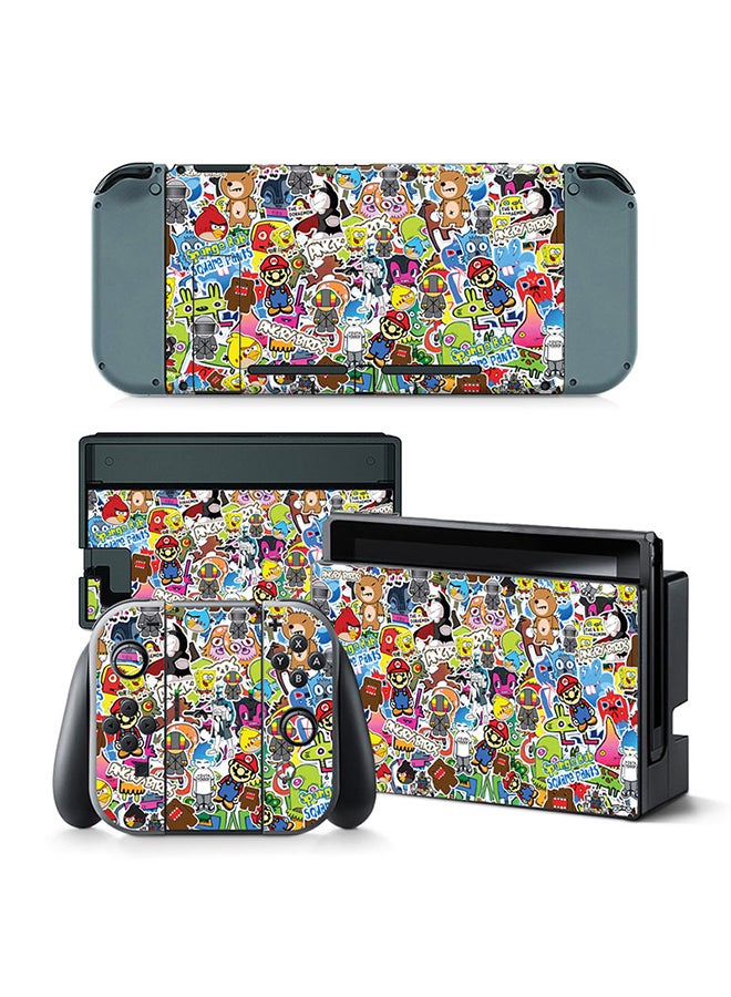 Console and Controller Decal Sticker Set For Nintendo Switch Mario