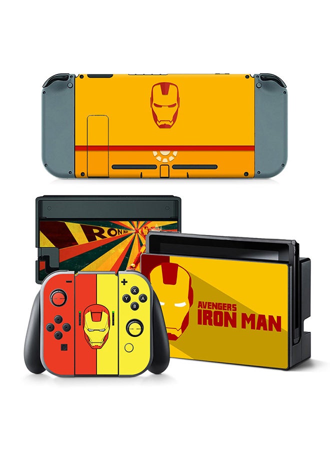Vinyl Decal Console and Controller Decal Sticker Set For Nintendo Switch Iron Man